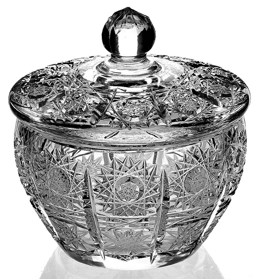 Queen Lace (Round Bowl Shape) Sugar Bowl & Lid by Queen Lace-1