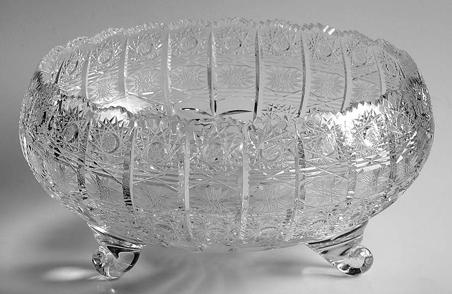 Queen Lace (Round Bowl Shape) 9" 3-Toed Footed Bowl by Queen Lace-1