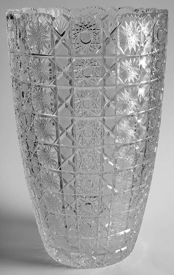 Queen Lace (Round Bowl Shape) 13" Flower Vase by Queen Lace-1
