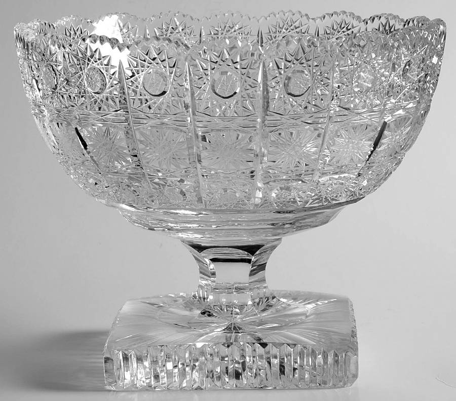 Queen Lace (Round Bowl Shape) Round Compote (Height X Width) by Queen Lace-1