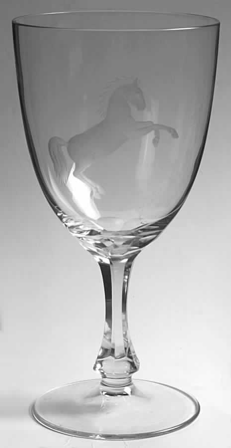 Rearing Stallions Water Goblet by Queen Lace-1