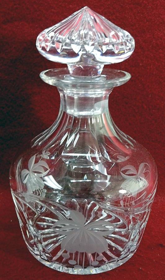 Fuchsia Decanter & Stopper by Royal Brierley-1