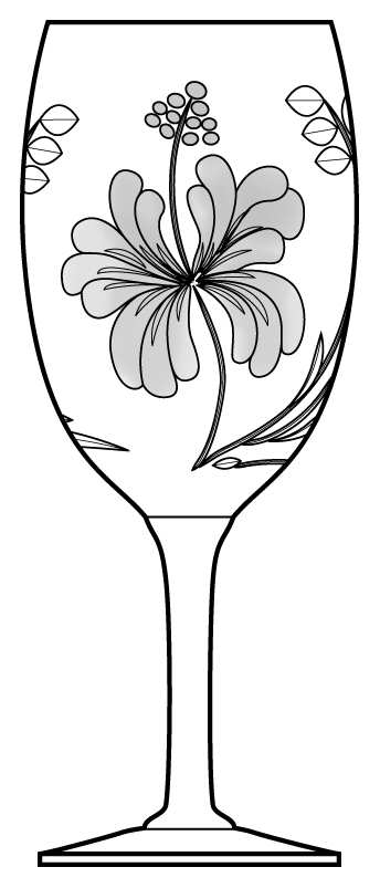 Hibiscus Water Goblet by Royal Brierley-1
