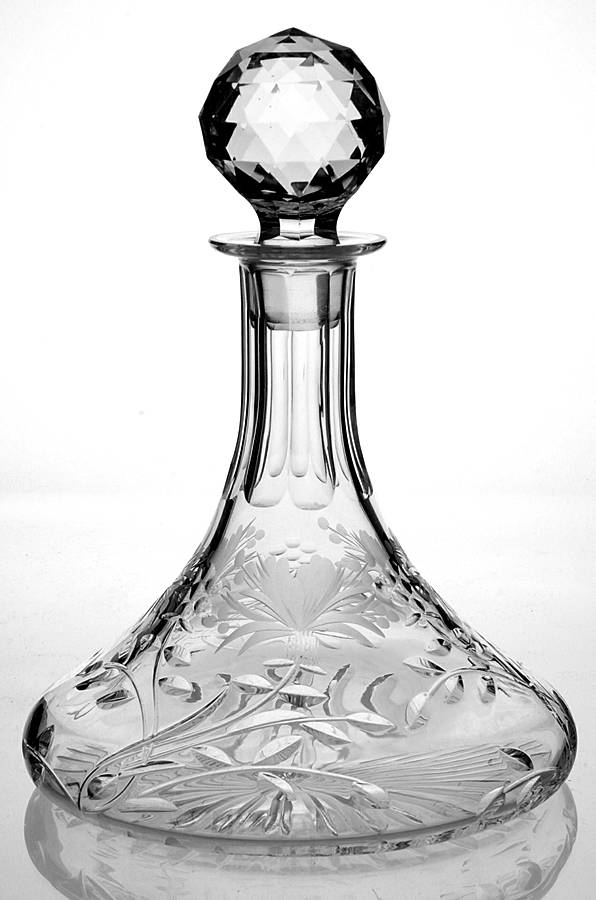 Honeysuckle Ships Decanter & Stopper by Royal Brierley-1