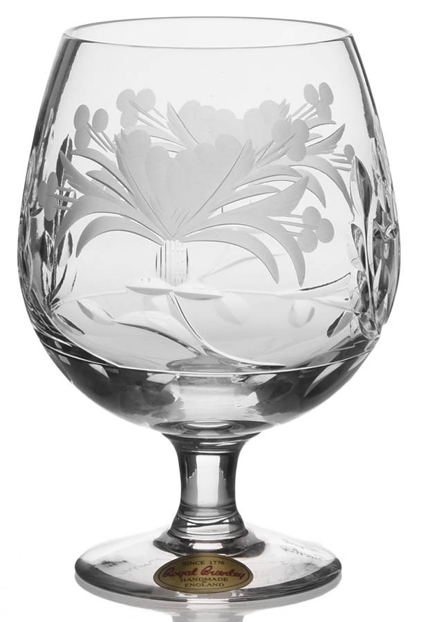Honeysuckle 12 Oz Brandy Glass by Royal Brierley-1