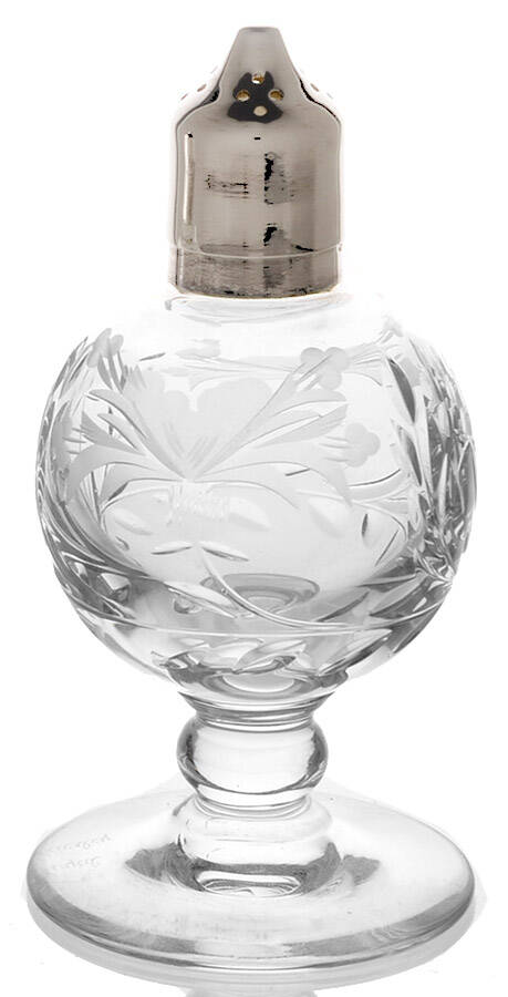 Honeysuckle Footed Pepper Shaker with Metal Lid by Royal Brierley-1