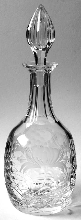Honeysuckle Wine Decanter & Stopper by Royal Brierley-1