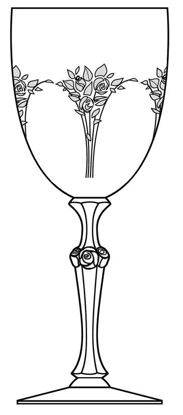 American Rose Water Goblet by Rosenthal-1