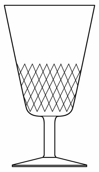 Cross Cut Water Goblet by Rosenthal-1
