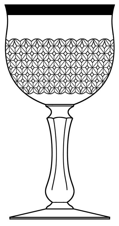 English Karo Gold Water Goblet by Rosenthal-1