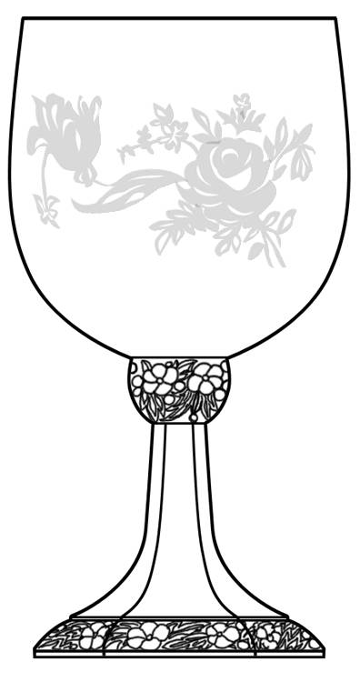 Flowers Water Goblet by Rosenthal-1