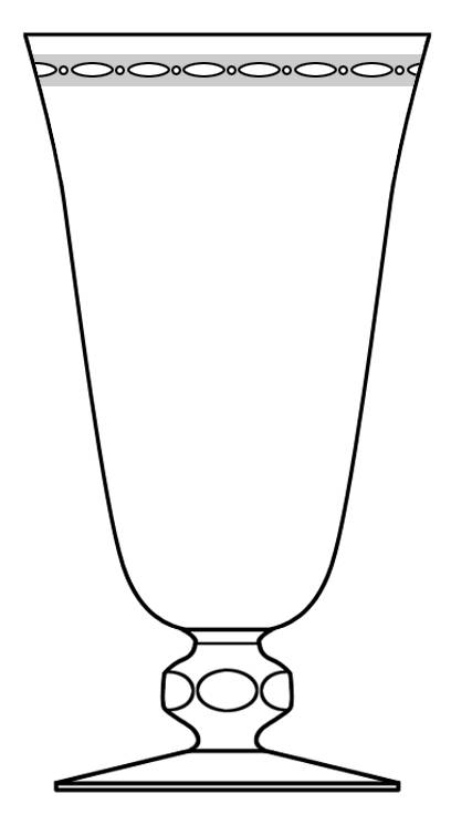 Pearl Rim Water Goblet by Rosenthal-1