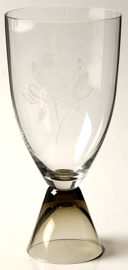 Blaue Rose (Smoke Base) Water Goblet by Rosenthal-1