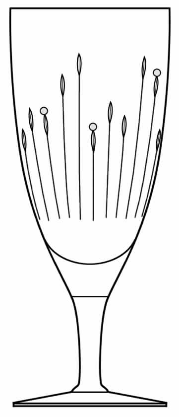 Tulip Rays Water Goblet by Rosenthal-1