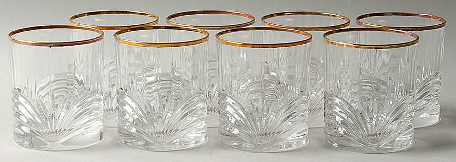 Aurea Gold Old Fashioned - Set of 8 by Royal Crystal Rock-1