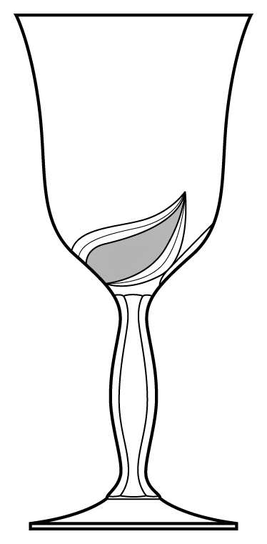 Gardenia Water Goblet by Royal Crystal Rock-1
