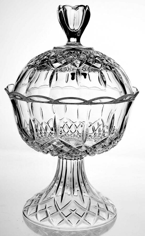 Opera Footed Candy Dish & Lid by Royal Crystal Rock-1