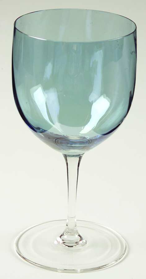 Blue Swirl Water Goblet by Riedel Crystal-1