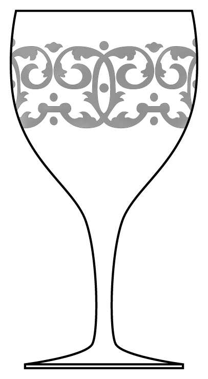 Chantilly (Etched) Water Goblet by Riedel Crystal-1