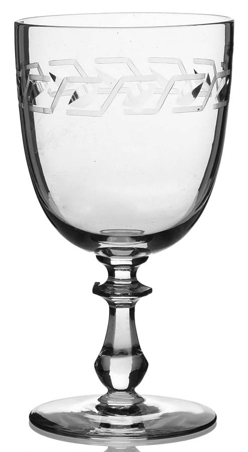 Elegance Clear (Greek Key Design) Water Goblet by Reizart-1