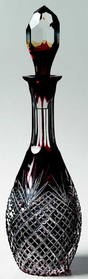 Strawberry Diamond Ruby Decanter & Stopper by Rexxford-1