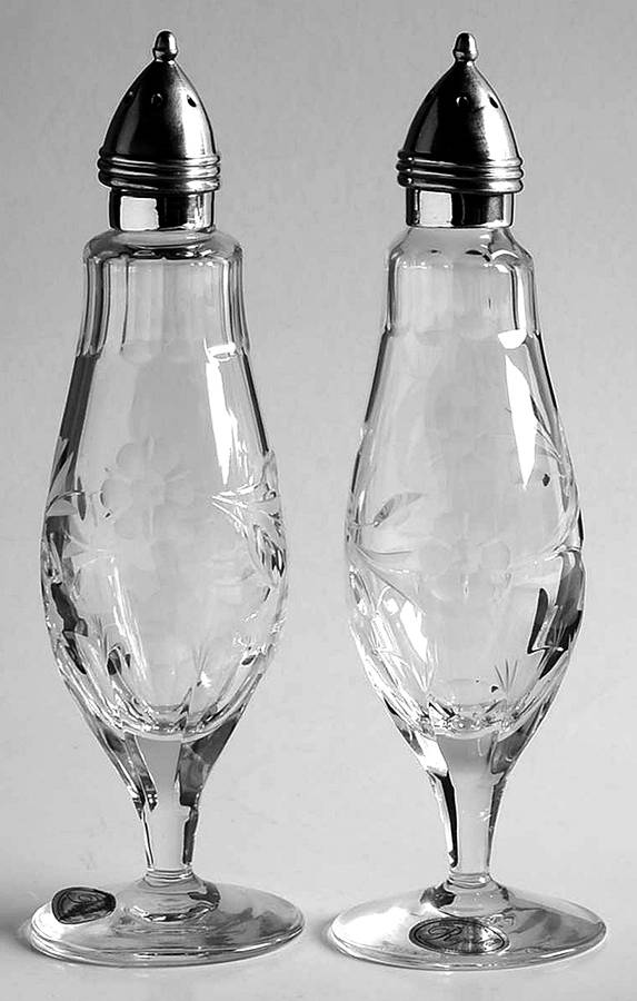 Country Garden Footed Shaker Set & Metal Lids by Rogaska-1