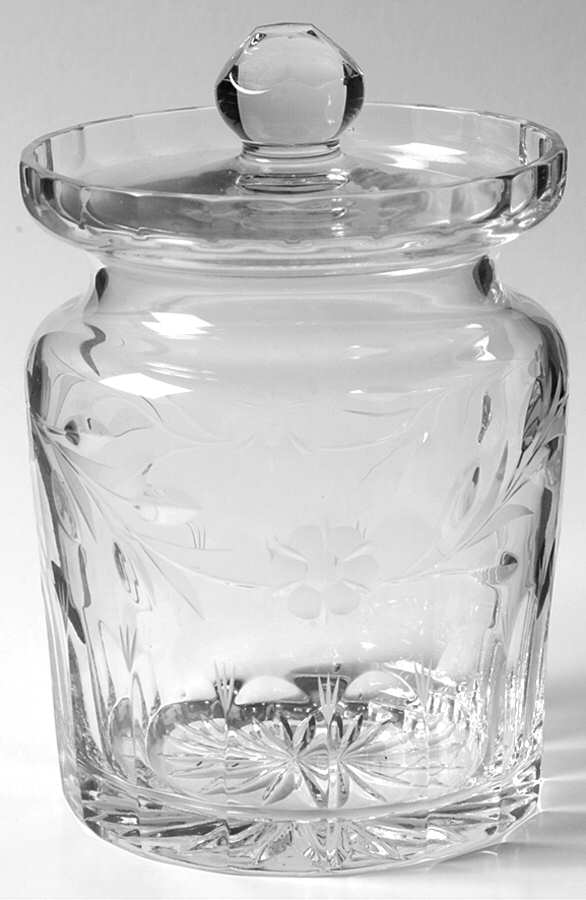 Country Garden Biscuit Barrel & Lid by Rogaska-1
