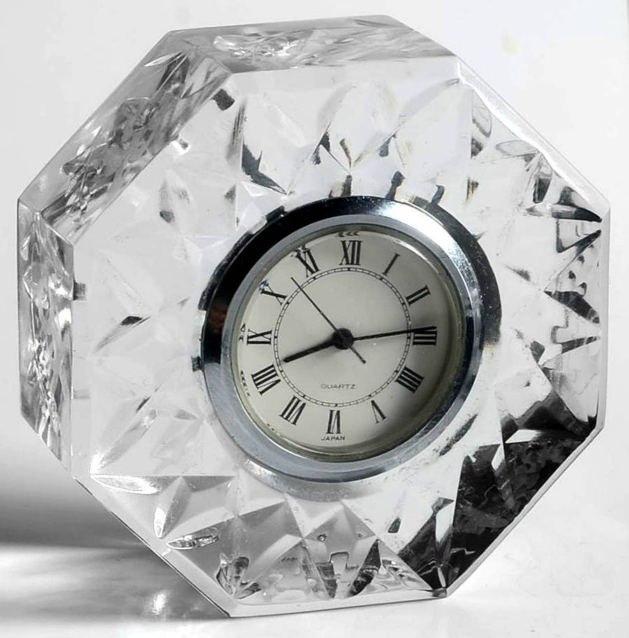Gallia Small Quartz Clock by Rogaska-1