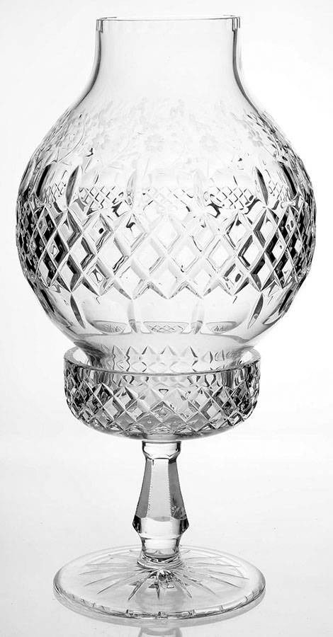 Gallia Tall Hurricane Lamp (2 Piece) by Rogaska-1