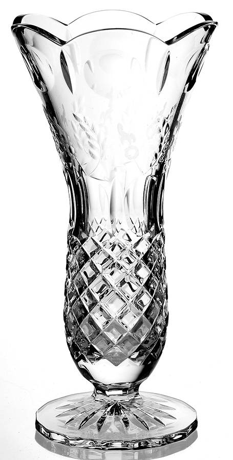 Gallia 10" Footed Scalloped Vase by Rogaska-1