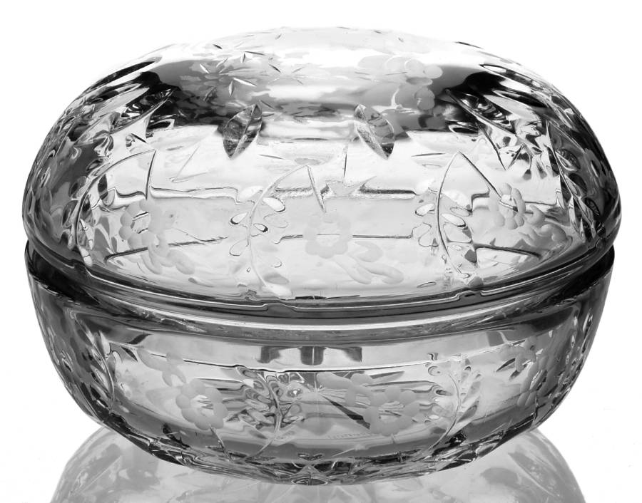 Gallia Round Box & Lid by Rogaska-1