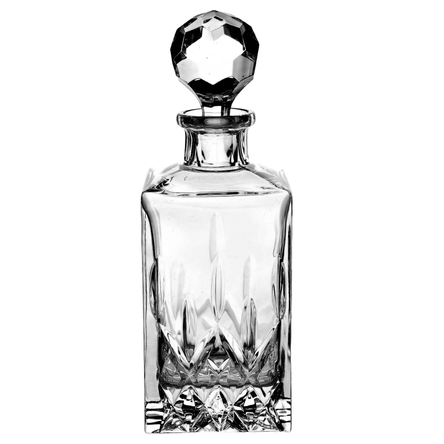 Hamilton (Cut) Square Decanter with Stopper by Rogaska-1