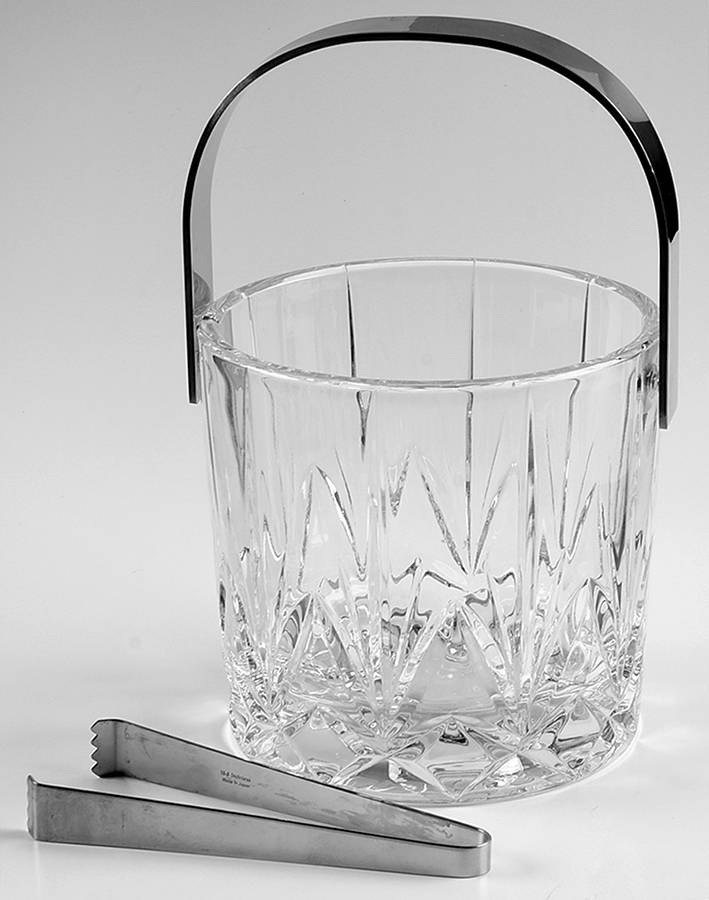 Hampshire Ice Bucket with Detachable Handle and Tongs by Rogaska-1