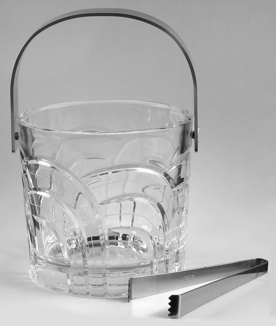 Maestro Ice Bucket with Detachable Handle and Tongs by Rogaska-1