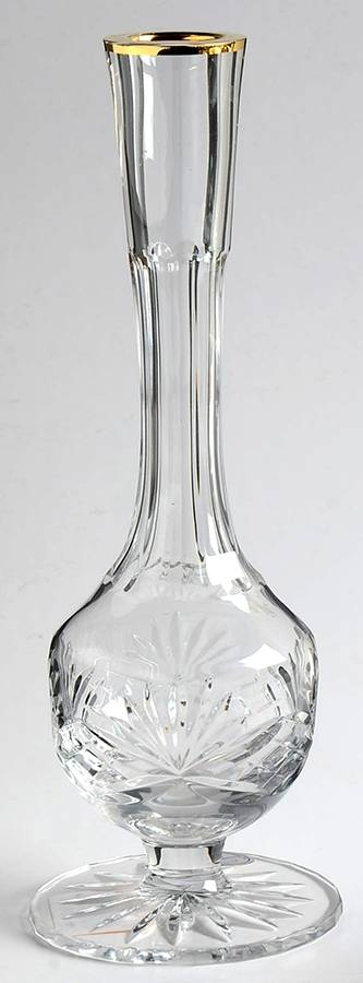 Richmond (Gold Trim, Multisided Stem) Bud Vase by Rogaska-1
