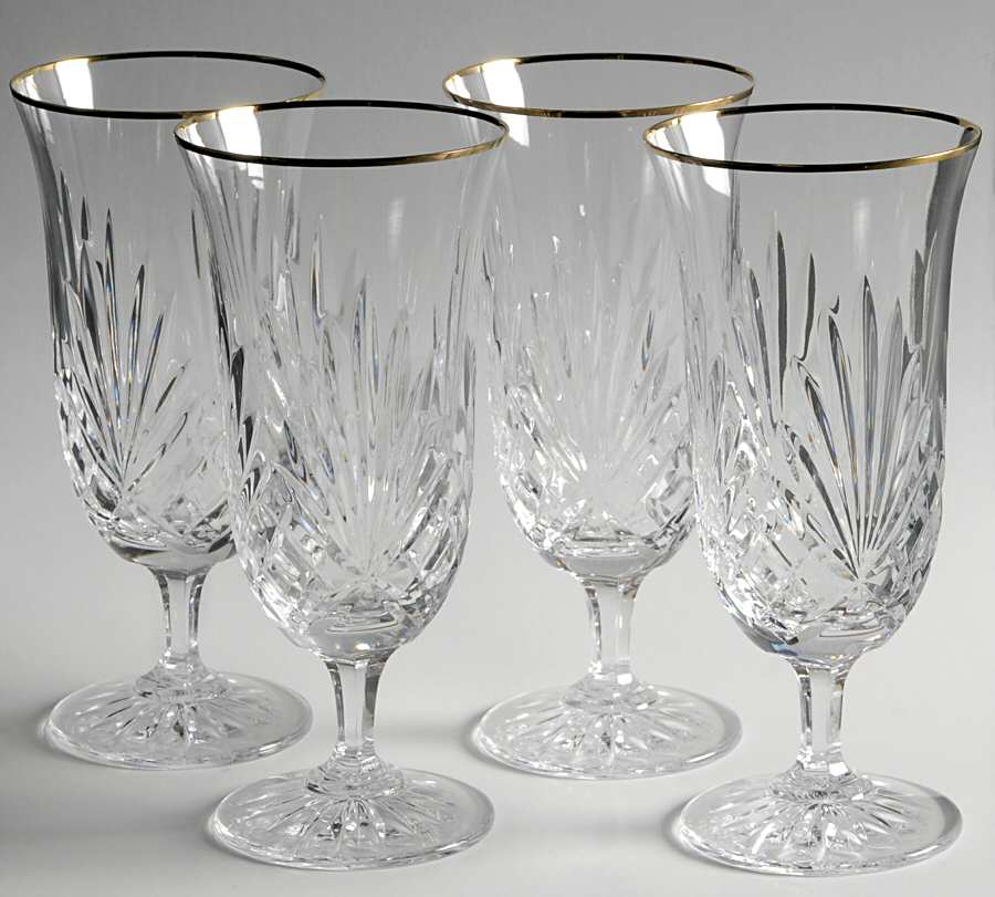 Richmond (Gold Trim, Multisided Stem) Iced Tea - Set of 4 by Rogaska-1