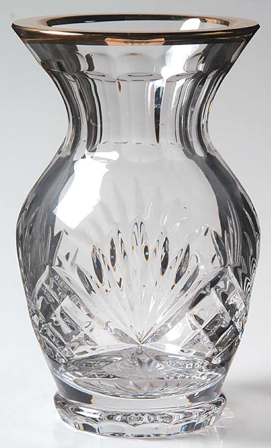 Richmond (Gold Trim, Multisided Stem) 5" Urn Vase by Rogaska-1