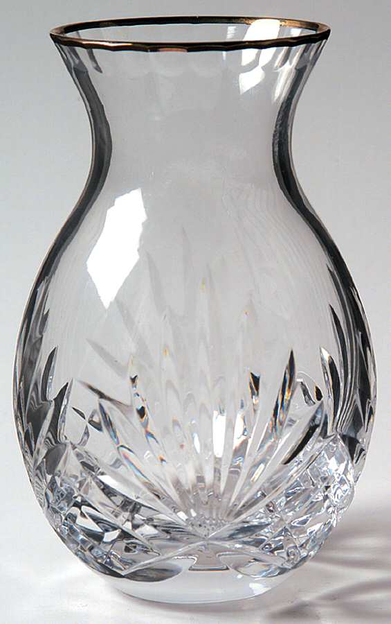 Richmond (Gold Trim, Multisided Stem) 5" Flower Vase by Rogaska-1