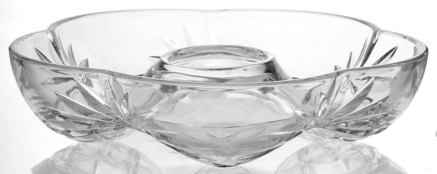 Richmond (No Trim, Notched and Multisided Stem) Tray for Chip & Dip Set by Rogaska-1