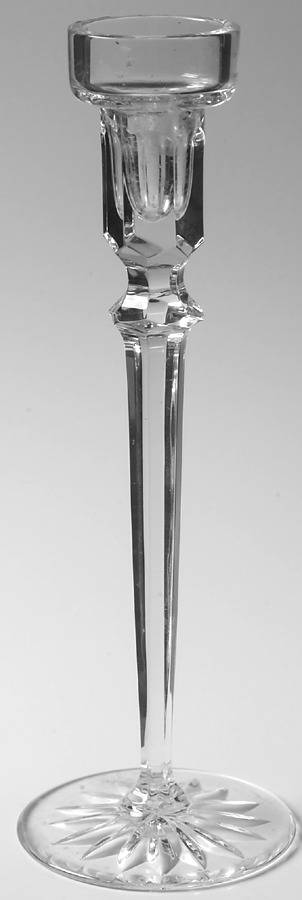 Richmond (No Trim, Notched and Multisided Stem) 10" Tall Single Light Candlestick by Rogaska-1