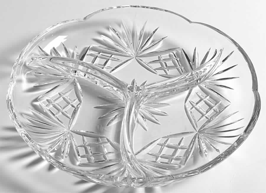 Richmond (No Trim, Notched and Multisided Stem) 9" 3 Part Round Relish by Rogaska-1