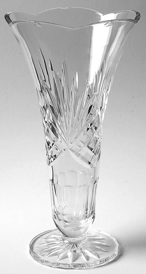 Richmond (No Trim, Notched and Multisided Stem) 10" Footed Flower Vase by Rogaska-1