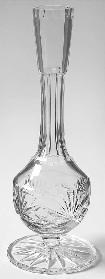 Richmond (No Trim, Notched and Multisided Stem) 9" Footed Bud Vase by Rogaska-1