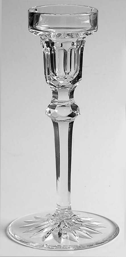 Richmond (No Trim, Notched and Multisided Stem) 6" Single Light Candlestick by Rogaska-1