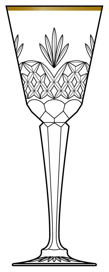 Saratoga Gold Water Goblet by Rogaska-1