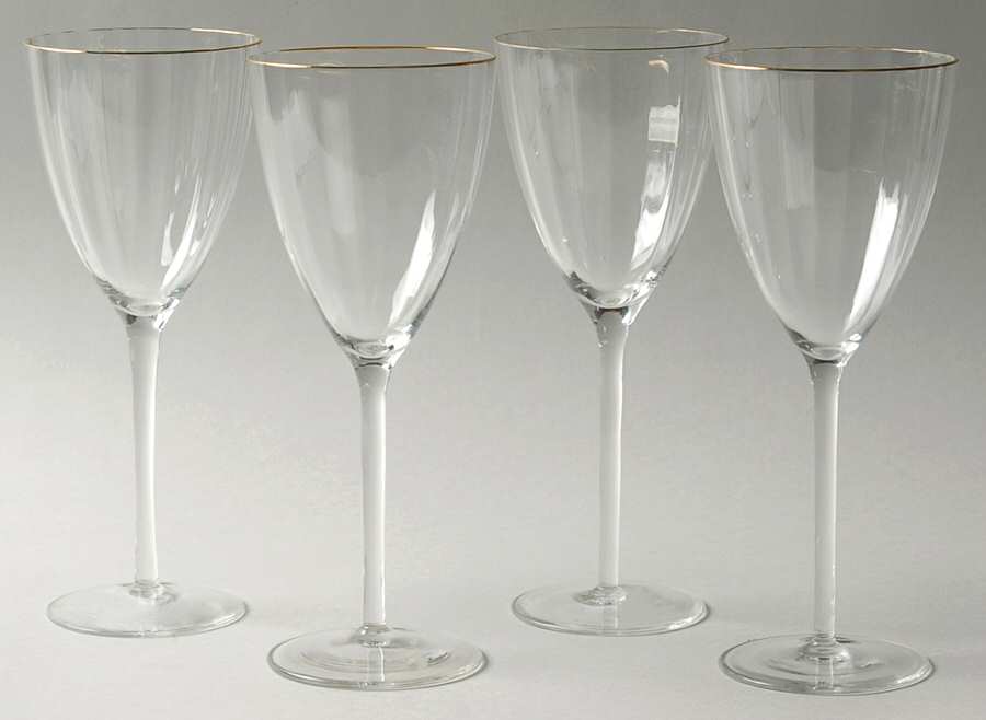 Tara Gold Water Goblet - Set of 4 by Rogaska-1
