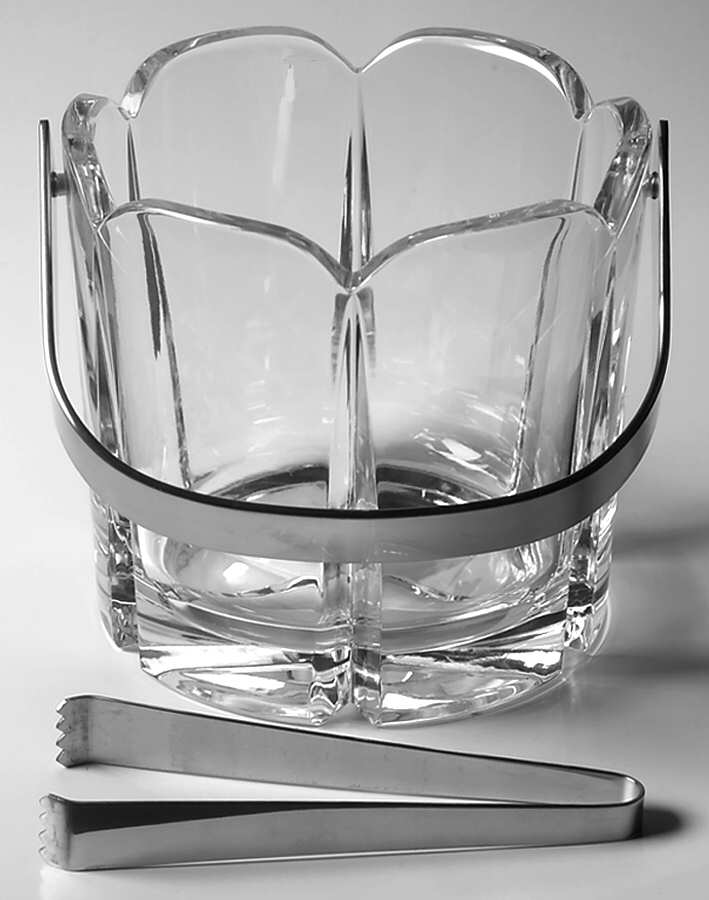 Tulipe Ice Bucket with Detachable Handle and Tongs by Rogaska-1