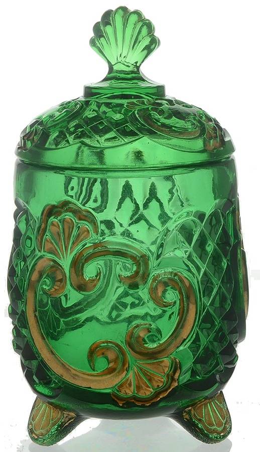 Croesus Green (Emerald) Mini Sugar with Lid by Riverside-1