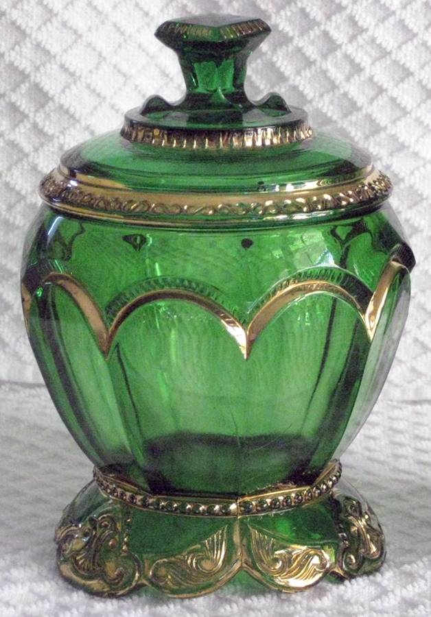 Empress Emerald Green (Gold Trim) Open Sugar by Riverside-1