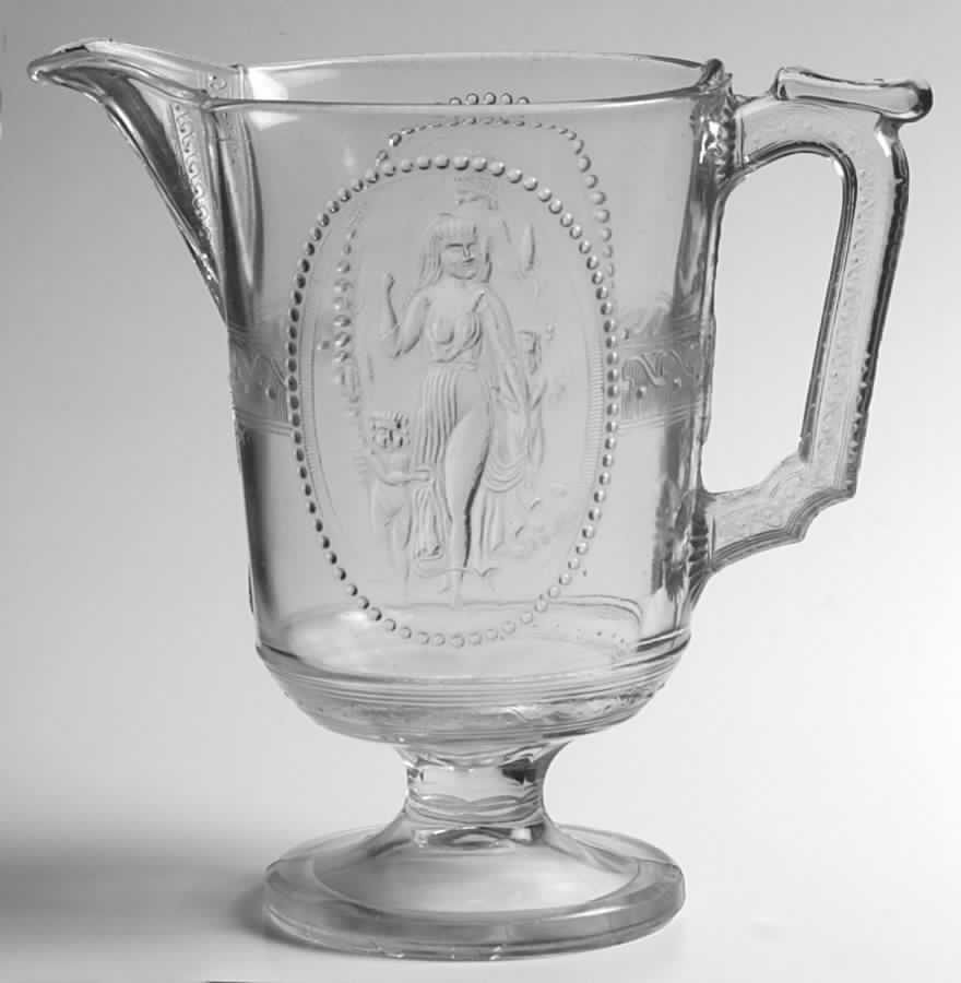 Cupid & Venus 32 Oz Pitcher by Richards & Hartley Glass Company-1